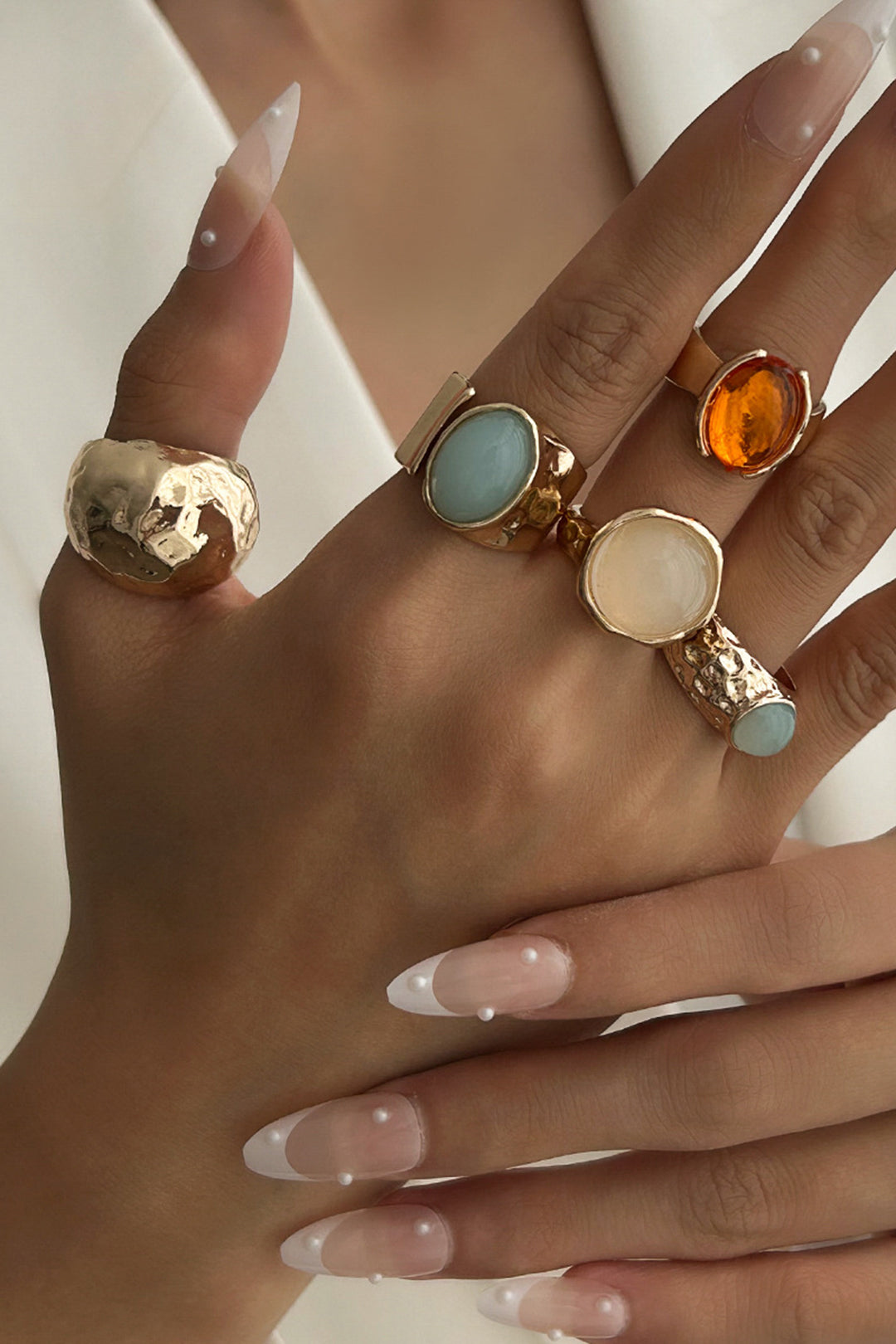 Conjunto de Anillos Abiertos con Strass