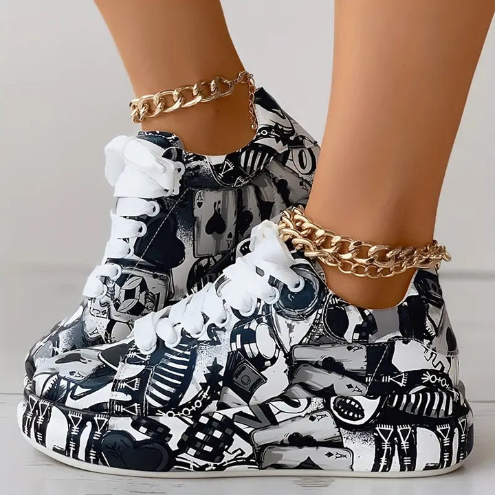 Veronika Zapatillas Diseño de Graffiti Amortiguación