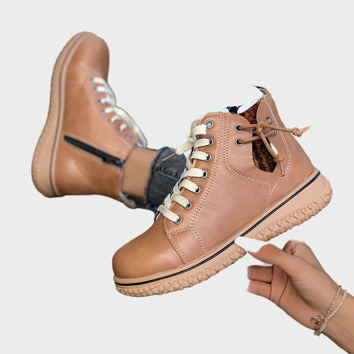 Inés | Botas Ortopédicas De Cuero Con Caña Baja Modernas