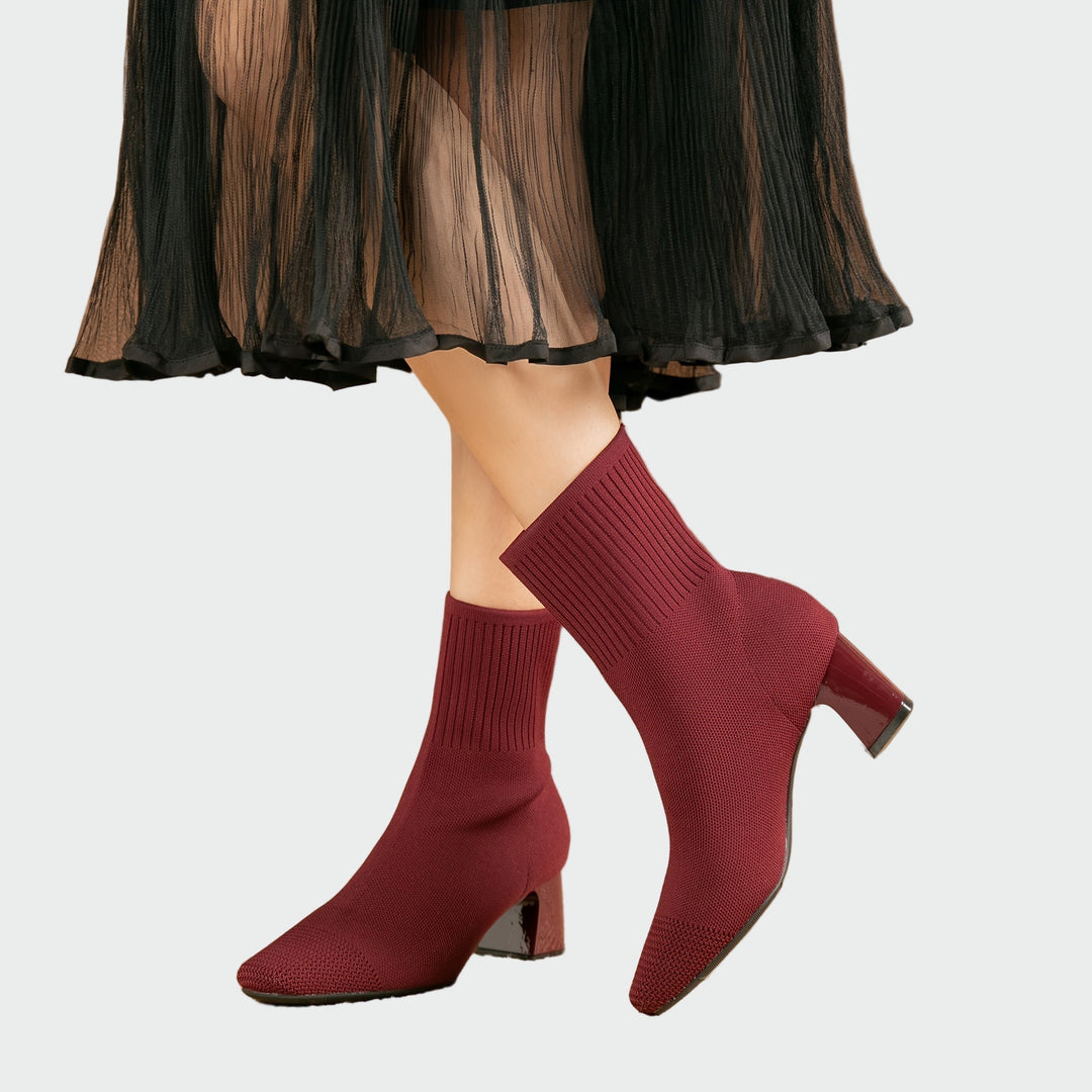 Alejandra | Botas Ortopédicas Tricotadas En Tono Beige Suave