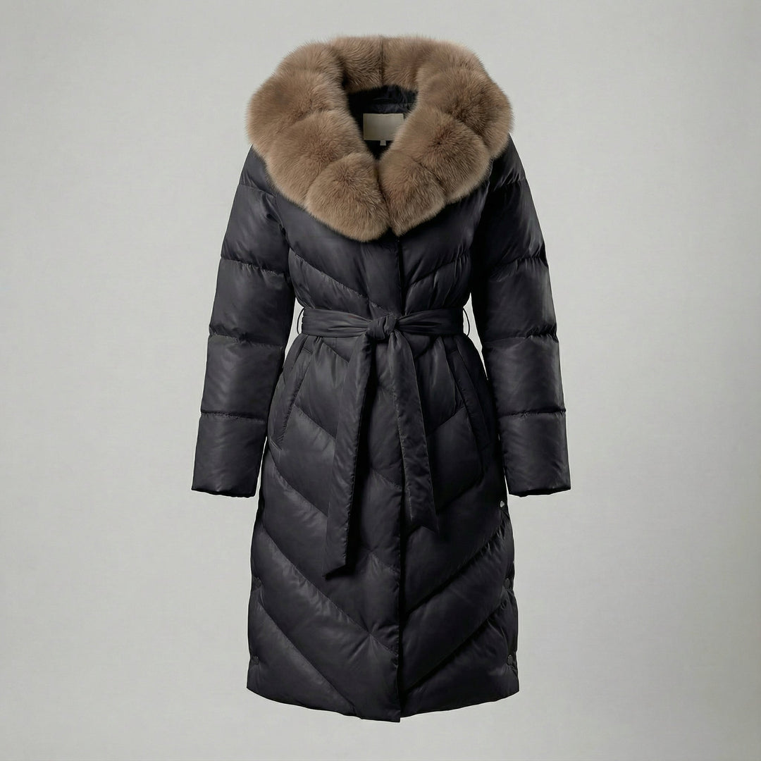 CHRISTINA™ | Chaqueta elegante con cuello de piel sintética