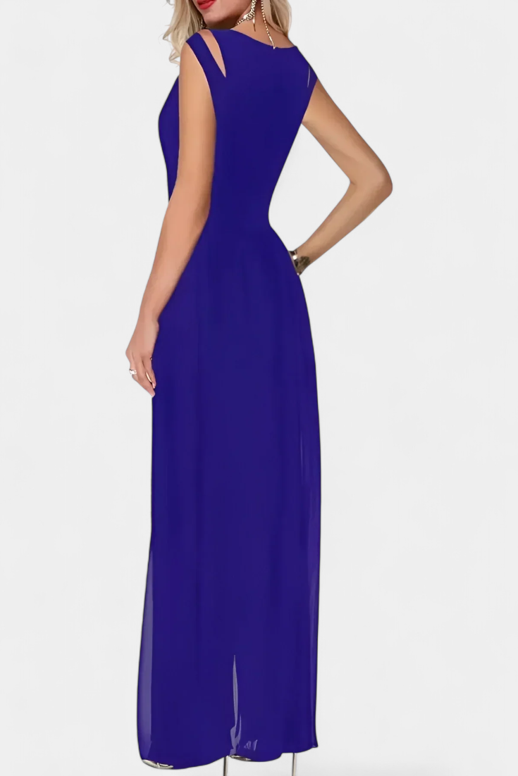 Nadia Mono Elegante sin Mangas con Transparencia Frontal