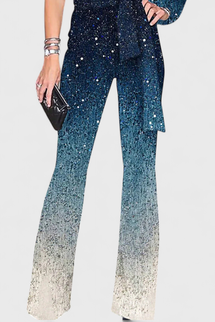 Cintia Mono Asimétrico con Brillos Degradados