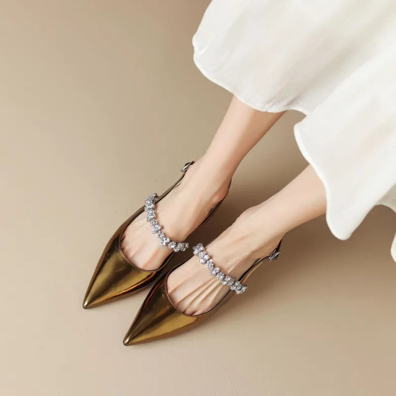 Zapatos de Tacón Bajo Elegantes Crysel