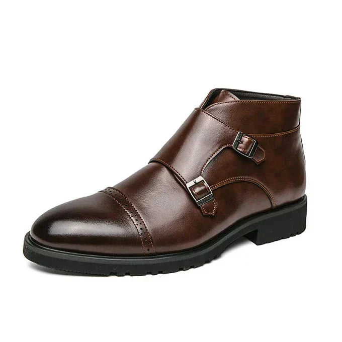 Parker | Botas de doble hebilla de cuero sintético