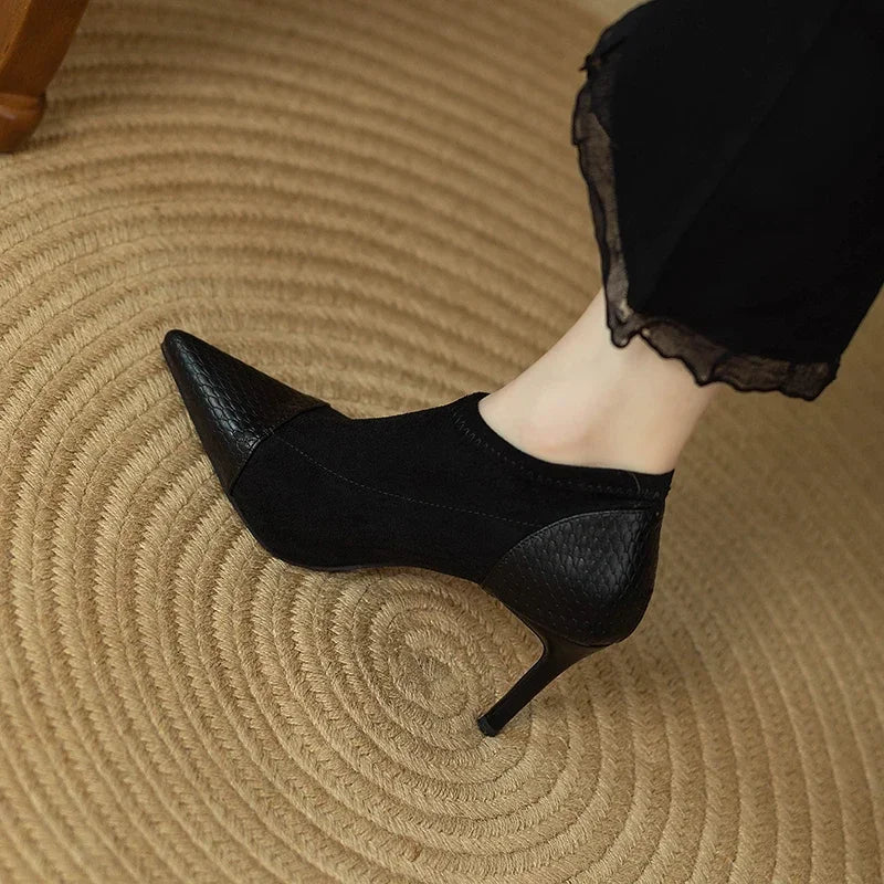 Tacones de Cuero Genuino Veronica