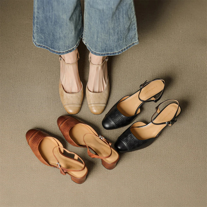 Tacones de Cuero Auténtico Valery