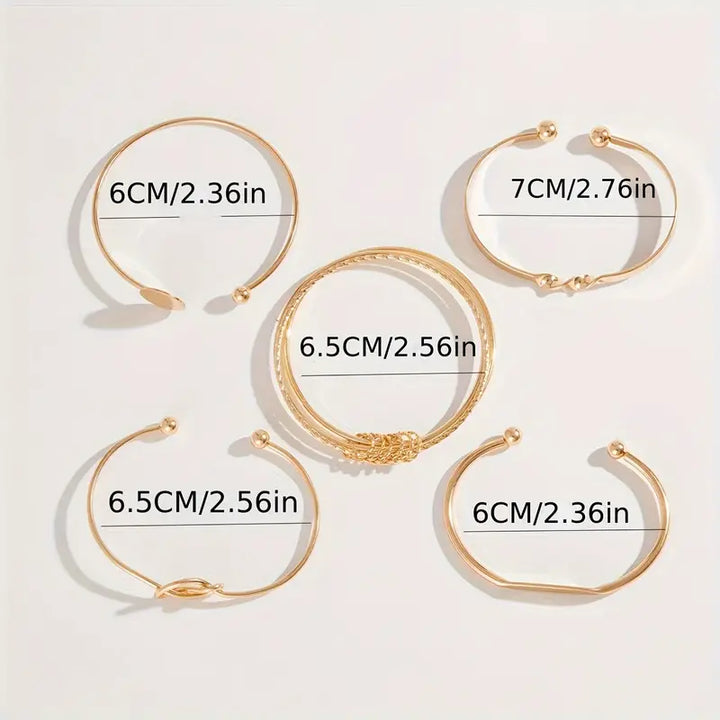 Conjunto de pulseras Elegancia Anudada | Oro
